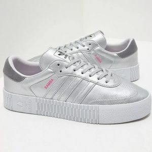 ADIDAS SAMBAROSE W SNEAKERS SILVER WHITE D96769